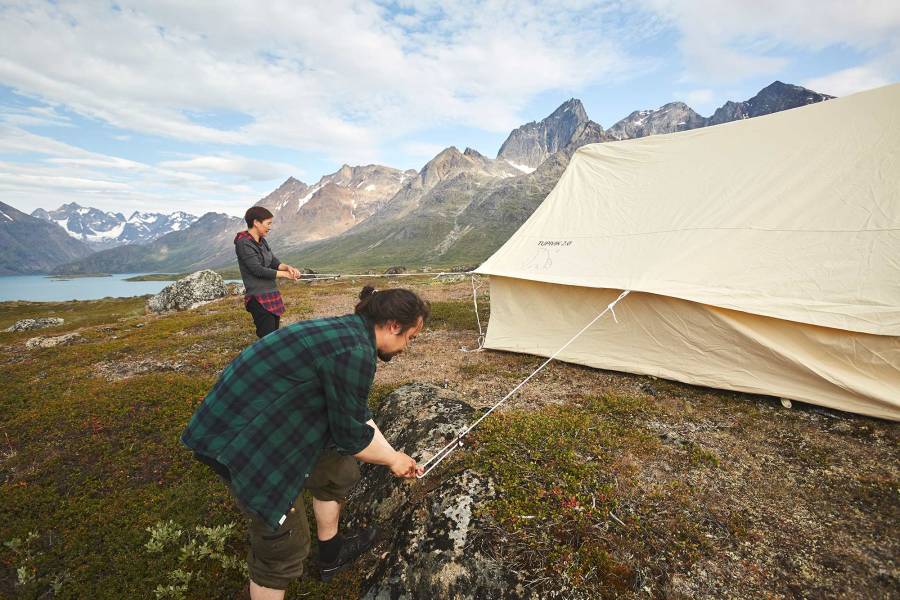 Setting up camp